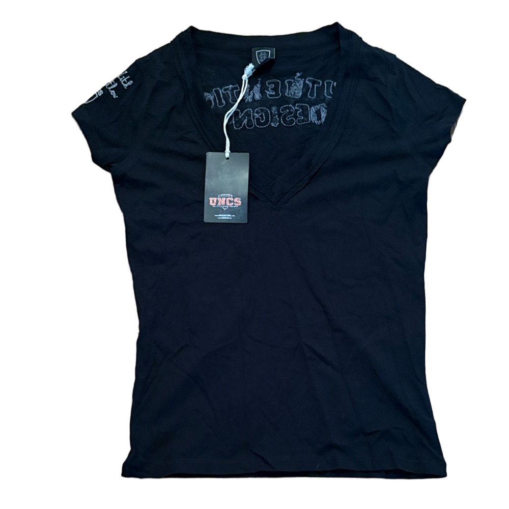 UNCS Streetwear Company Tee Shirt Authentic Design Black Small NWT